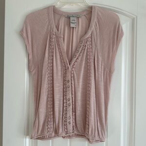 Women’s blouse size Large, American Rag, rose color, elastic waist